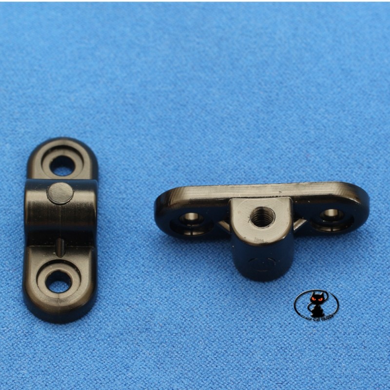 Staffa supporto con foro passante 5 mm filettato