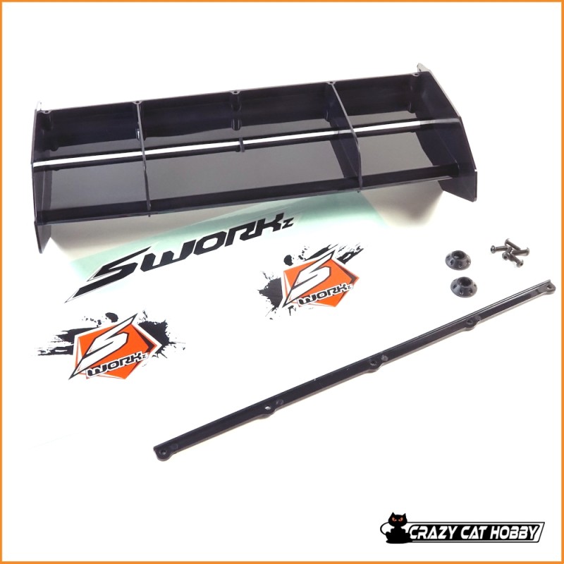 SWORKz 1:8 OFF ROAD FORMULA 2 WING BLACK SW228008BK - 4710345172718