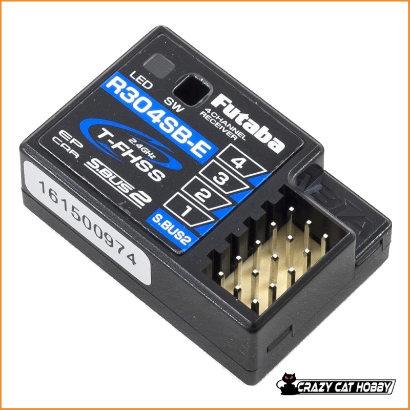 RX FUTABA R304SB-E 2.4GHz T-FHSS 4-Channel Telemetry Receiver Integrated Antenna 4513886026003