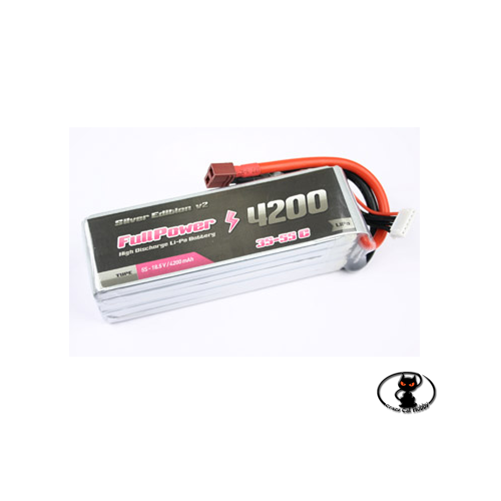 447697-Lipo battery 4200 mAh 4S 14.8 Volt - FullPower - 35C continuous - 50C peak 4 cells