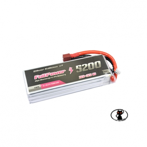 447701- Batteria Lipo 5200 mAh 3S 11.1 Volt - FullPower - 35C continui - 50C di picco  3 celle