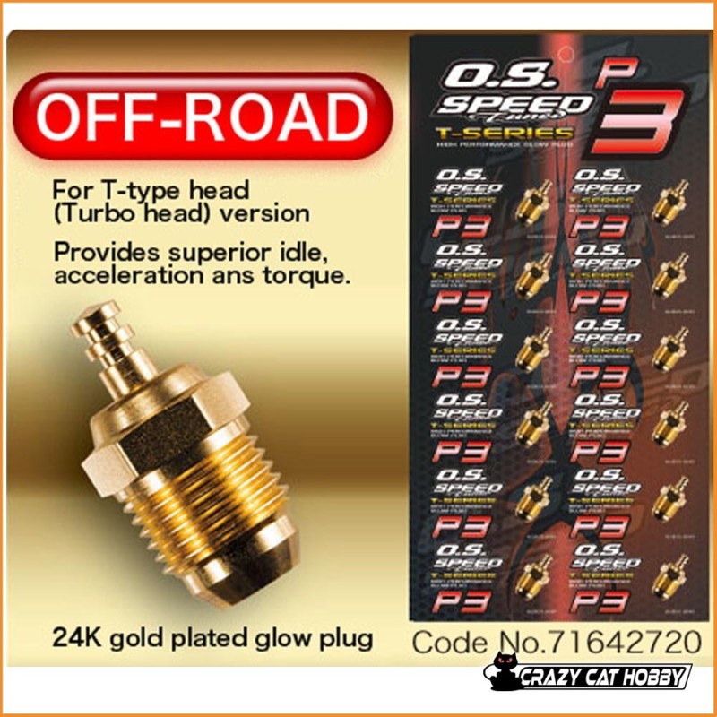 OS P3 GOLD TURBO GLOW PLUG ULTRA HOT - OS71642720