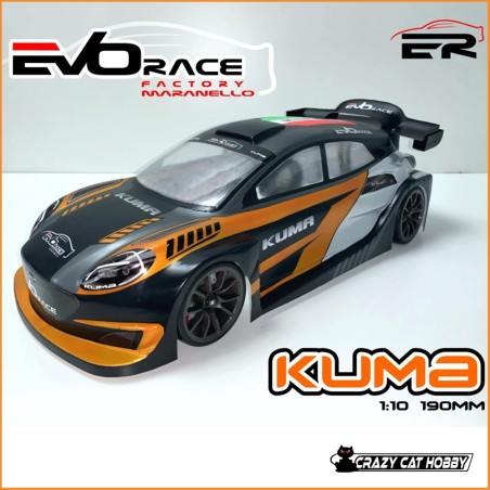 CARROZZERIA RALLY 1:10 190 mm TRASPARENTE KUMA EVO RACE - ERwrcKUMA
