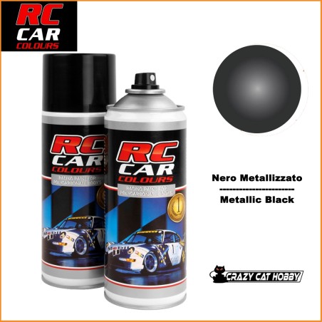 RC CAR COLOURS - POLYCARBONATE SPRAY PANT - 150 ml - METALLIC BLACK - RCC935 - 5412966229350
