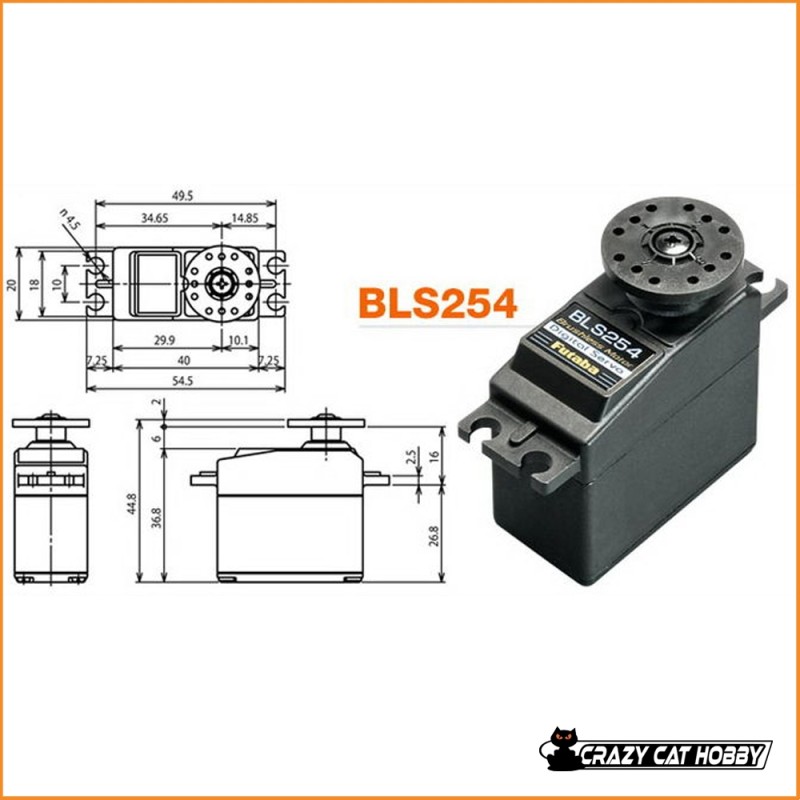FUTABA BLS254 BRUSHLESS DIGITAL SERVO CONTROL - 3.8 KG - 4.8 - 0.06 60° (version without box)