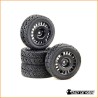 RUOTE RALLY TIPO PIRELLI CERCHIO NERO WINDED DESIGN 1:10 (4 pezzi) - ABSIMA Absima 2510061 - 4250650954086