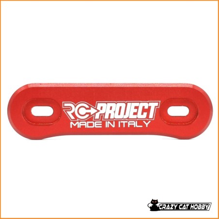 RC PROJECT PIASTRINA ALETTONE IN ERGAL 7075 T6 ROSSA - RCPJ-A007R - 7700000000385