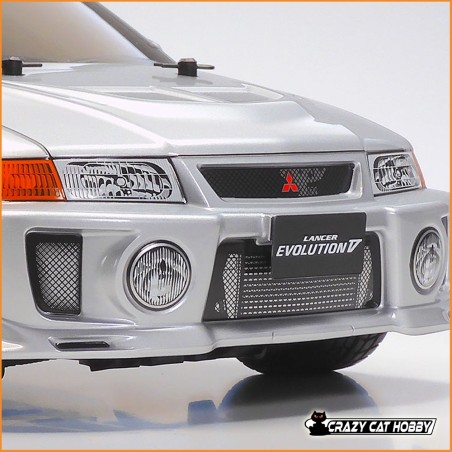 TAMIYA MITSUBISHI LANCER EVO V  (TT-02) ELECTRIC MOTOR and ESC  INCLUDED - 58713