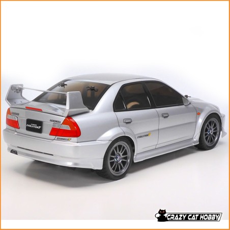 TAMIYA MITSUBISHI LANCER EVO V  (TT-02) ELECTRIC MOTOR and ESC  INCLUDED - 58713