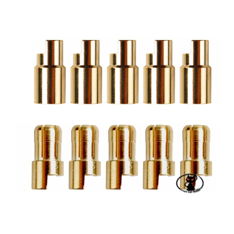 Connettori tondi dorati ø 6.5 mm.