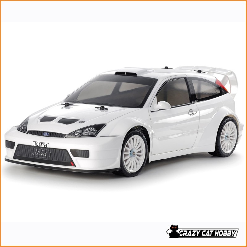 TAMIYA FORD FOCUS RS CUSTOM 2003 4WD  (TT-02) ELECTRIC BRUSHED MOTOR INCLUDED - 58724