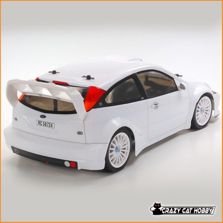 TAMIYA FORD FOCUS RS CUSTOM 2003 4WD  (TT-02) ELECTRIC MOTOR INCLUDED - 58724