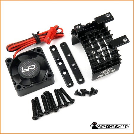 ALUMINIUM 540 550 MOTOR HEAT SINK TORNADO FAN BLACK - YA-0653BK YEAH RACING - 0653BK - 2000000060583