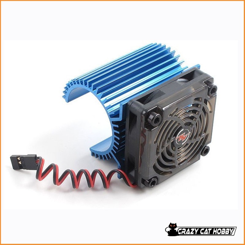 DISSIPATORE IN ALLUMINIO CON VENTOLA PER MOTORI DIAMETRO 44 mm - HW86080130 - HOBBYWING