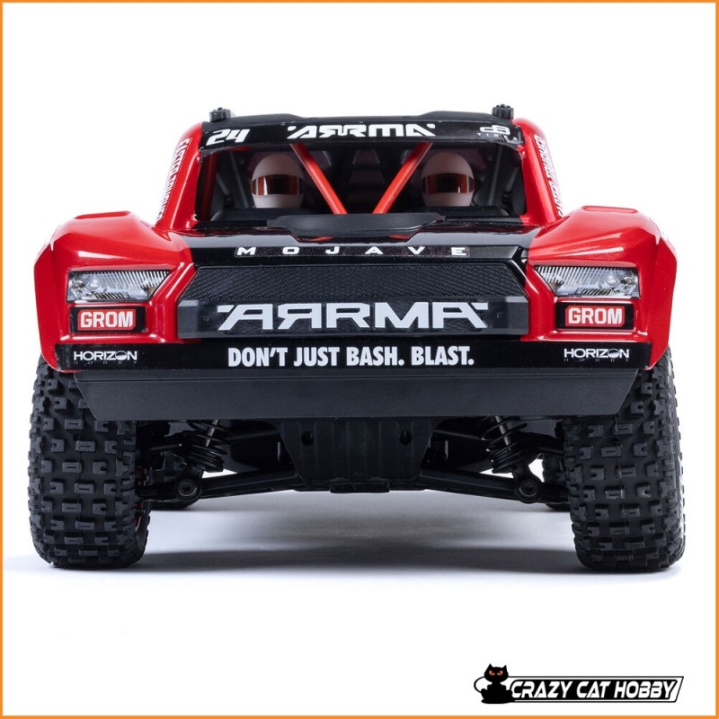 ARRMA MOJAVE GROM 4x4 SMART 1/16 SHORT COURSE ROSSO/NERO RTR ANTERIORE