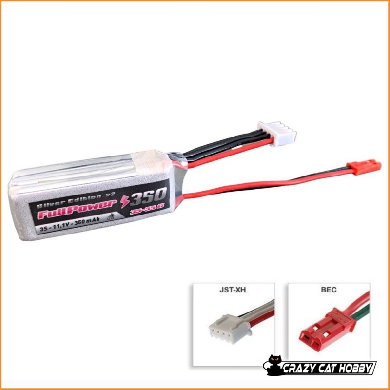 LIPO BATTERY 3S 350 mAh 35C BEC CONNECTOR FullPower V2 - 448903
