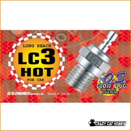 GLOW O.S. C3 LONG REACH T-MAXX STANDARD GLOW PLUG HOT - 71653000 - 4531028606630