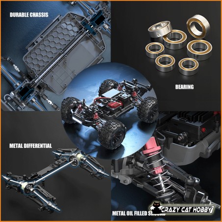 HYPER GO 1/16 RTR OFF ROAD TRUCK RTR BRUSHLESS - NERO ROSSO - 16210