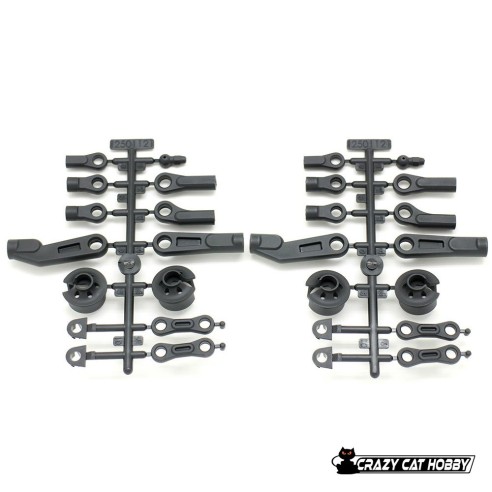 SW-2501121C PLASTICHE AMMORTIZZATORI UNIBALL CAMBER TIRANTI STERZO S35-4 EVO - SWORKZ - 4712909134354