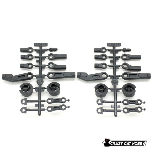 SW-2501121C PLASTICHE AMMORTIZZATORI UNIBALL CAMBER TIRANTI STERZO S35-4 EVO - SWORKZ - 4712909134354