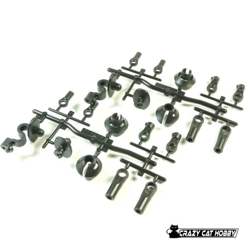 SW-228006A PLASTICHE AMMORTIZZATORI UNIBALL CAMBER REGGI SCOCCA S35-4 EVO - SWORKZ - 4710345177539