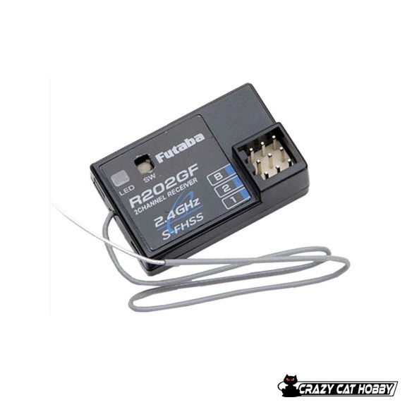 RX RECEIVER FUTABAR202GF 2.4GHz FHSS - S-FHSS 2 CHANNEL - 4513886027833
