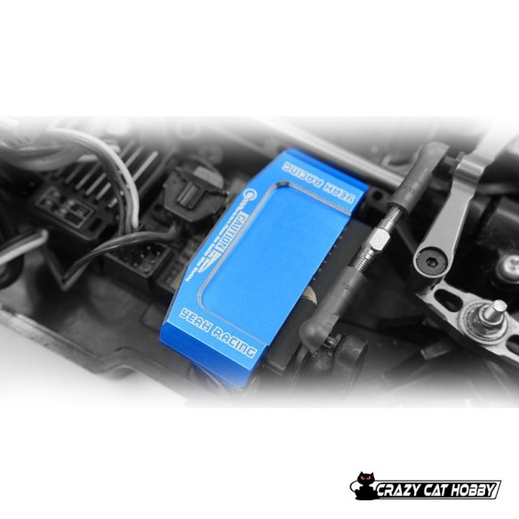 ALUMINUM SERVO SUPPORT BLACK FOR TAMIYA TT02 - YEAH RACING TATT-057K