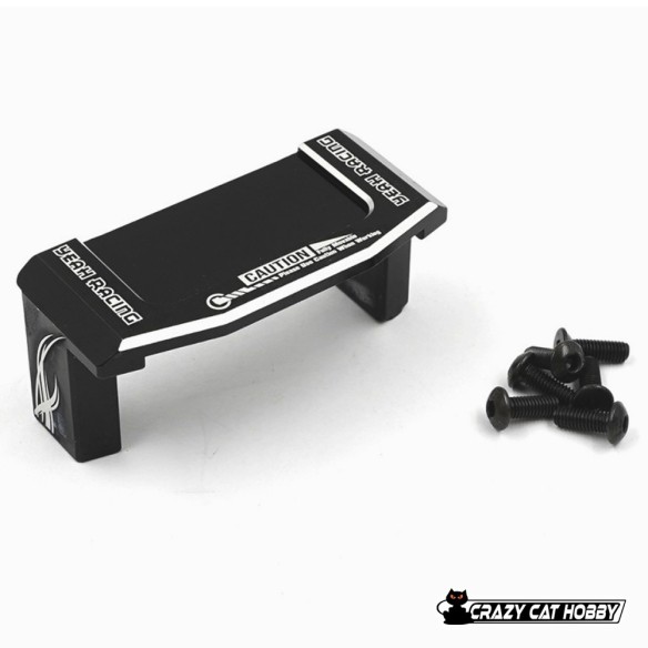 ALUMINUM SERVO SUPPORT BLACK FOR TAMIYA TT02 - YEAH RACING TATT-057K