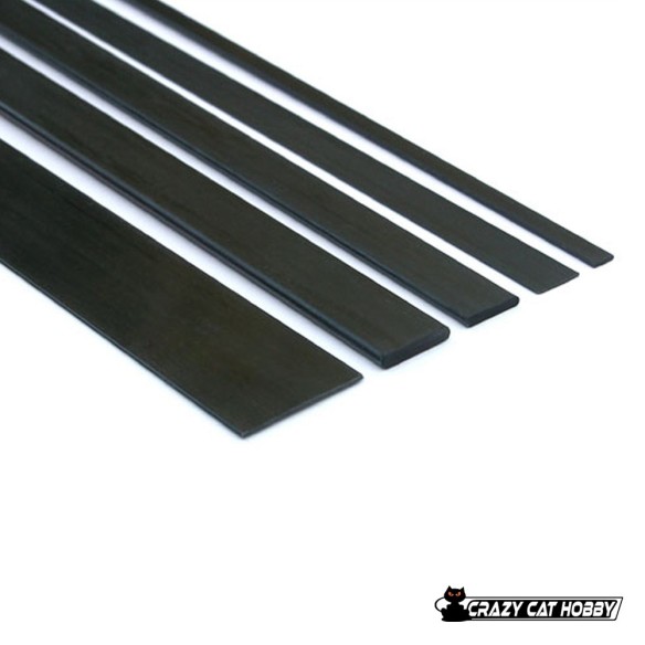 LISTELLI IN FIBRA DI CARBONIO mm 15X3X1000 lfc15