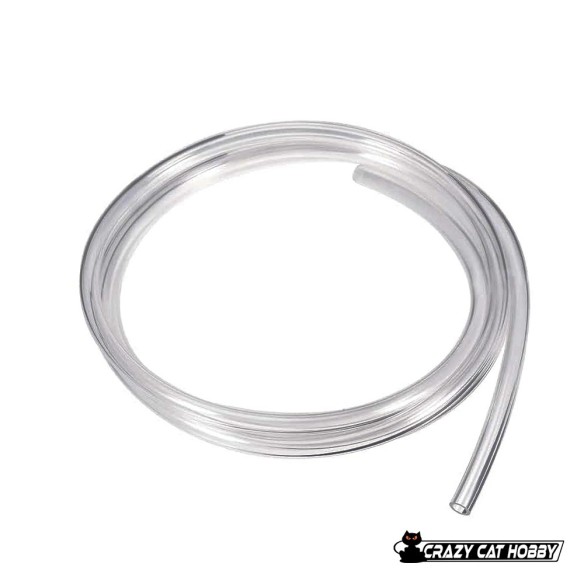 TRANSPARENT SILICONE TUBE DIAMETER 2,5X5X1000 mm , for cars, airplanes, helicopters, motorcycles, or other use.