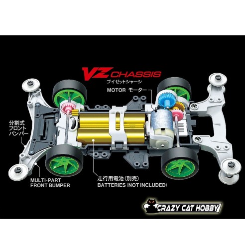 Mini 4wd Cross Spear 01 Chassis VZ - TAMIYA 18103