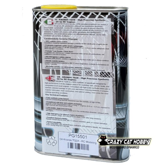 Olio Sintetico per Motori 2 Tempi RC ( Glow Benzina ) ENERGY KRONOS TQ2X ad alte prestazioni - PG15501