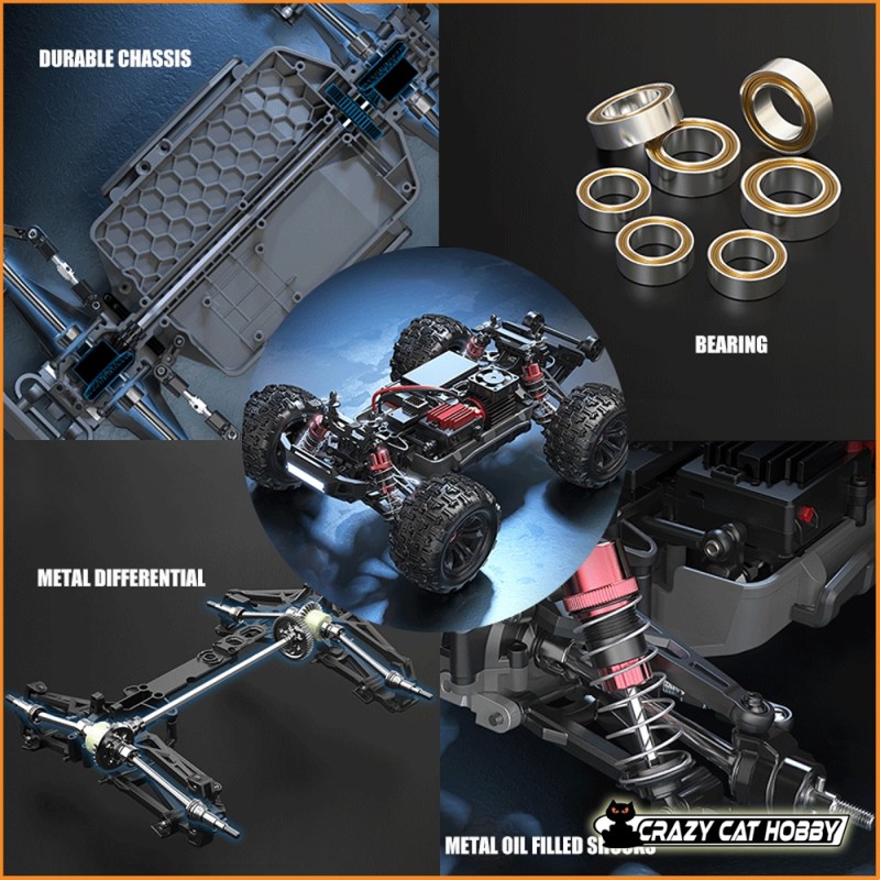 HYPERGO 1/16 RTR MONSTER TRUCK BRUSHLESS - RTR - 16208
