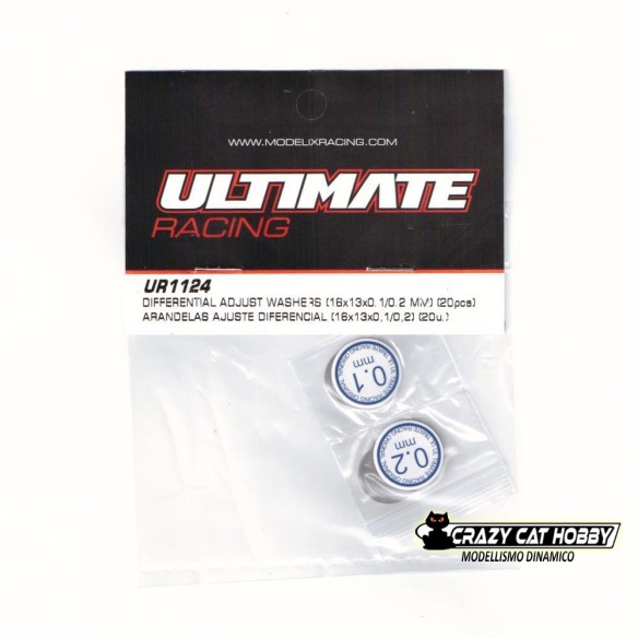 UR1124 SHIM 13x16x0.1/0.2 mm (20) - Ultimate Racing