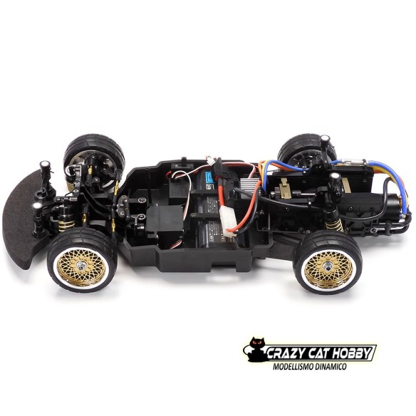 The chassis is based around a lower deck with integrated main and rear frames. The motor is at the back in an RR layout.