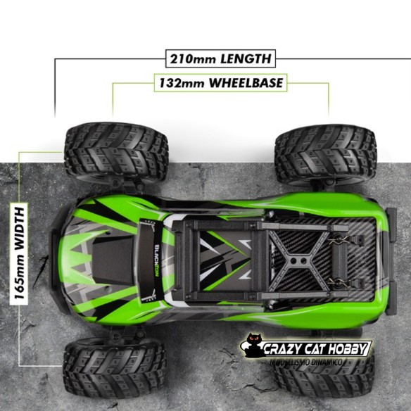 Blackzon Monster Truck Elettrico Spryte MT1/20 4WD Verde - Art. 540300
