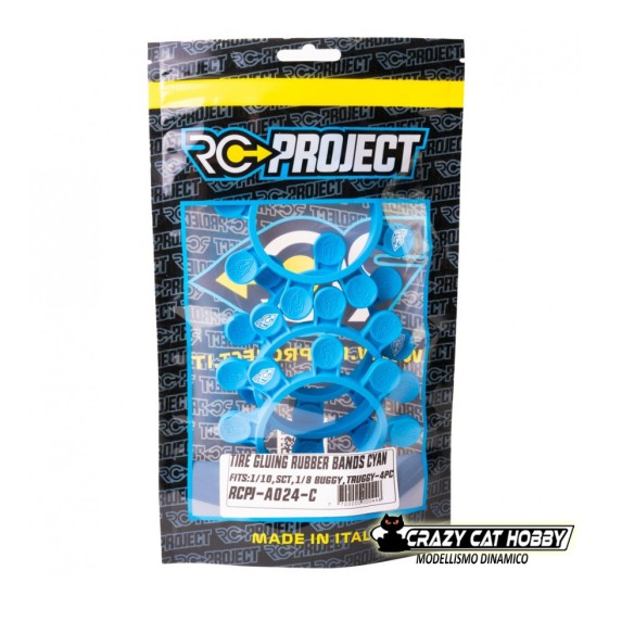 RC Project Elastici per Incollaggio Gomme Azzurri - RCPJ-A024-C - 7700000000446