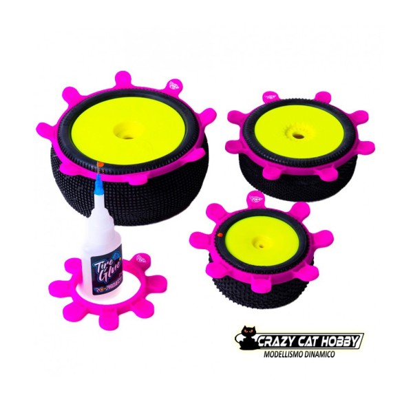 Elastici per Incollaggio Gomme Fucsia - RCPJ-A024-P - RC Project