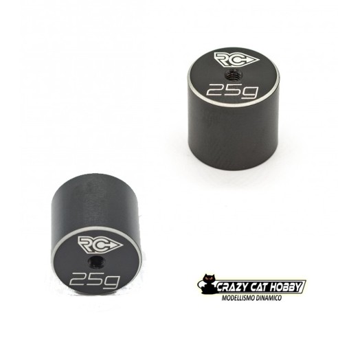 RC-Project Peso Cilindrico in Ottone Nero 25g - Art. RCPJ-A021 - 7700000000248