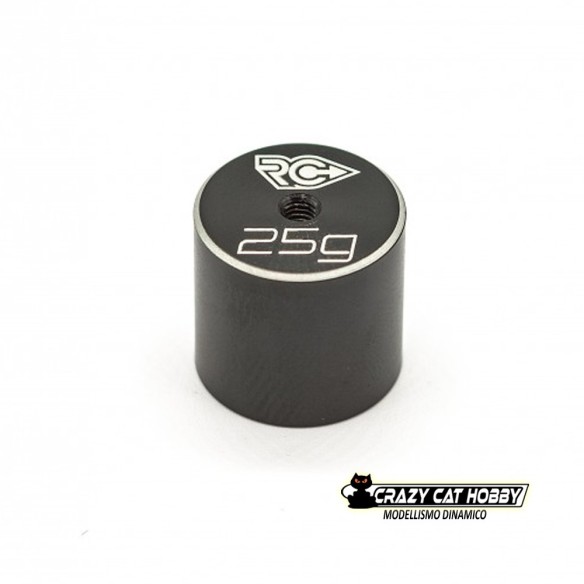 Peso Cilindrico in Ottone Nero 25g - Art. RCPJ-A021 - RC-Project