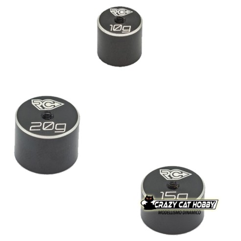 RC-Project Peso Cilindrico in Ottone Nero 20g - Art. RCPJ-A020 - 7700000000231